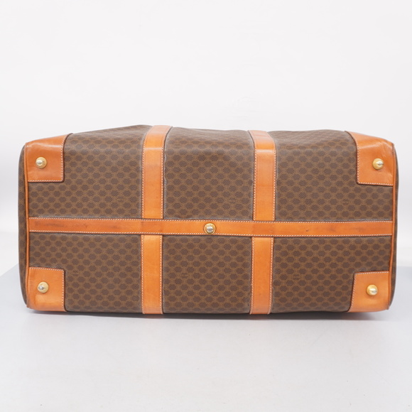 Auth Celine Macadam Handbag Women,Unisex,Men PVC Boston Bag Brown - Picture 3 of 11